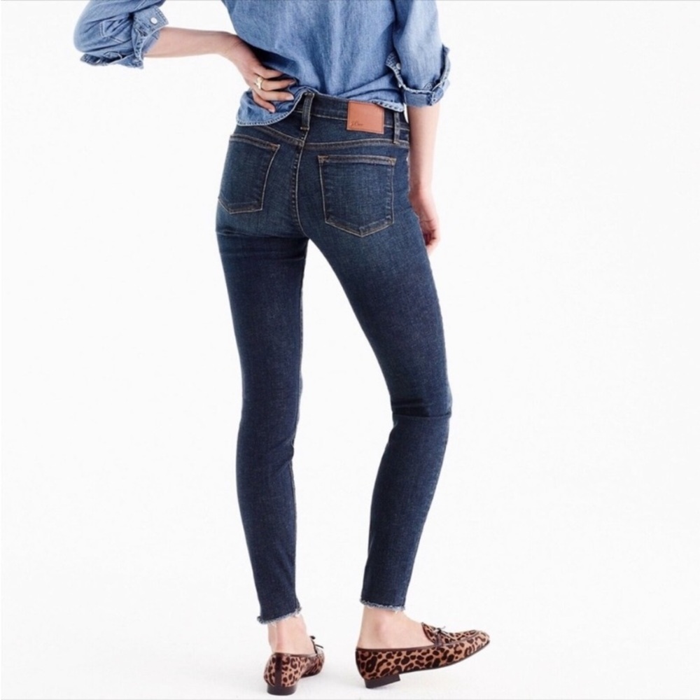 ⭐️ J. Crew Toothpick Skinny Jeans Raw Hem Medium Wash